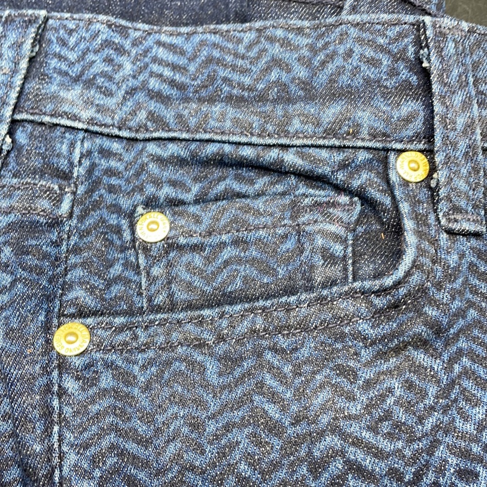 7 for all Mankind Herringbone Stretch Skinny Jeans Sz 29 - Picture 3 of 7